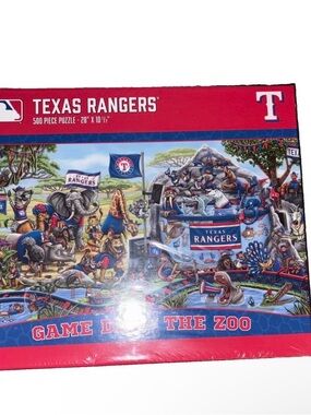 Texas Rangers Game Day at the Zoo 500-Piece Puzzle - Red